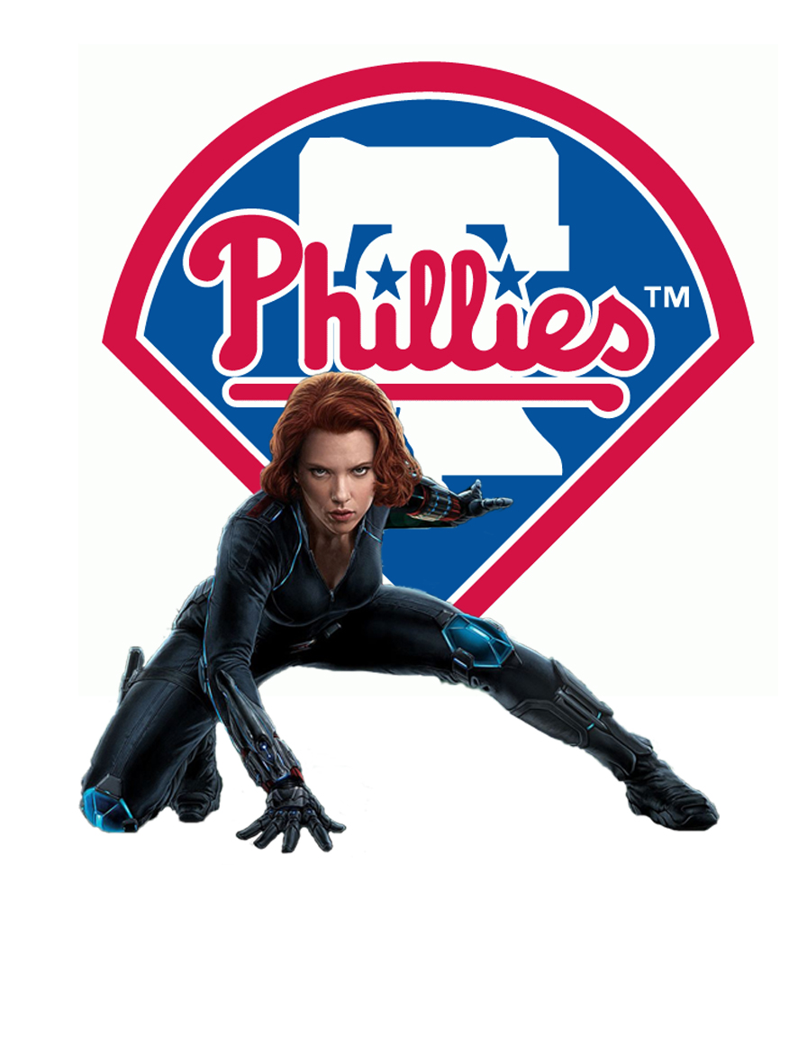 Philadelphia Phillies Black Widow Logo vinyl decal